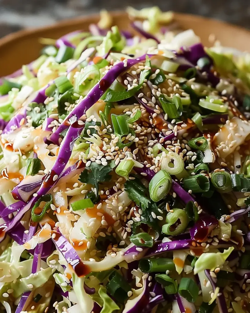 Crunchy Asian Cabbage Slaw with Addictive Sesame Dressing: A Bright, Bold, Irresistible Classic