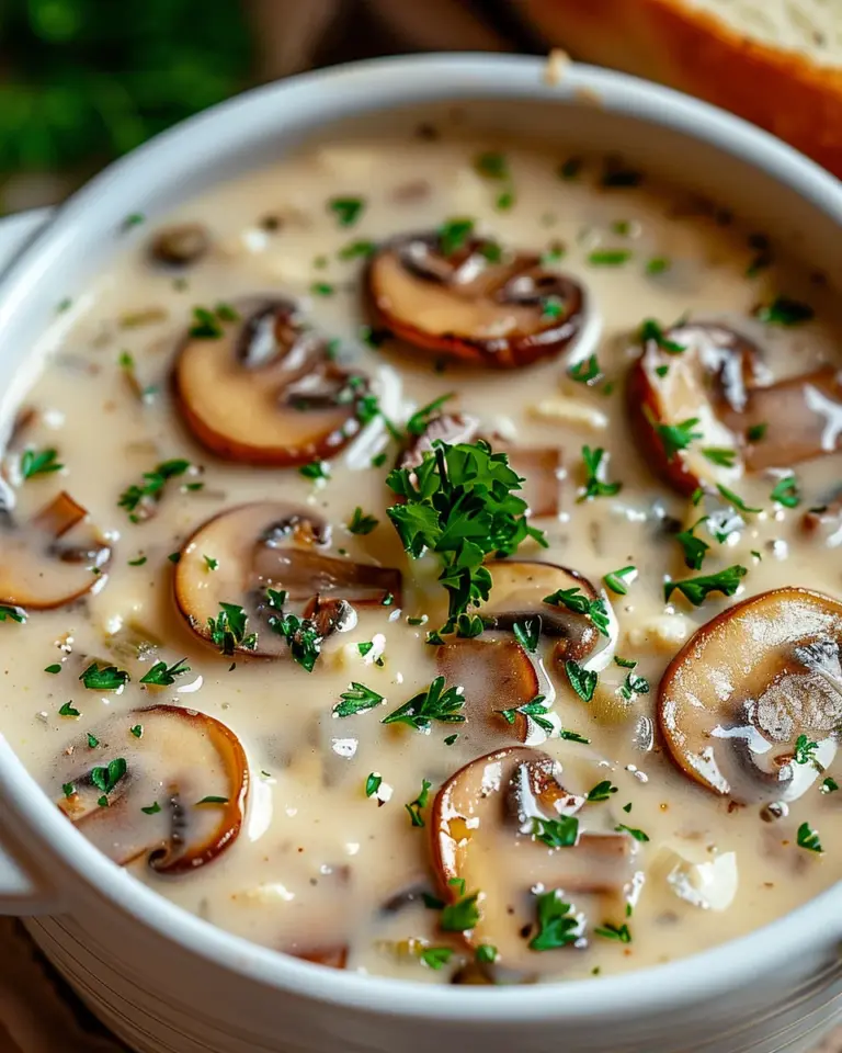 Cottage Cheese Mushroom Soup