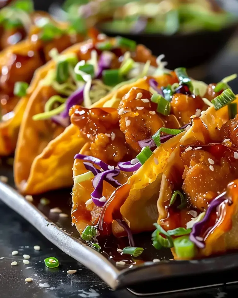 Crispy Chicken Wonton Tacos Recipe with Perfect Teriyaki Glaze