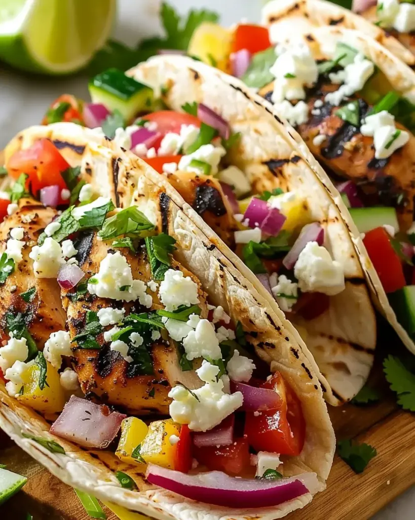 Mediterranean Chicken Tacos
