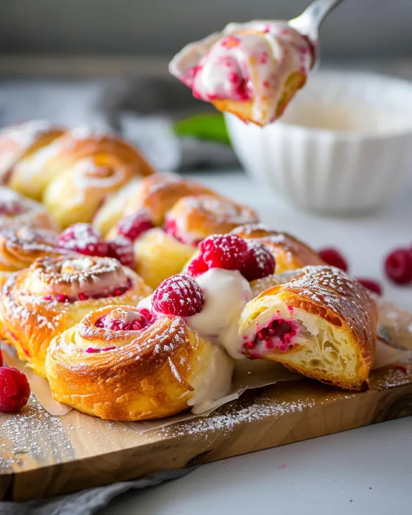 Lemon Raspberry Cream Cheese Danish Rolls