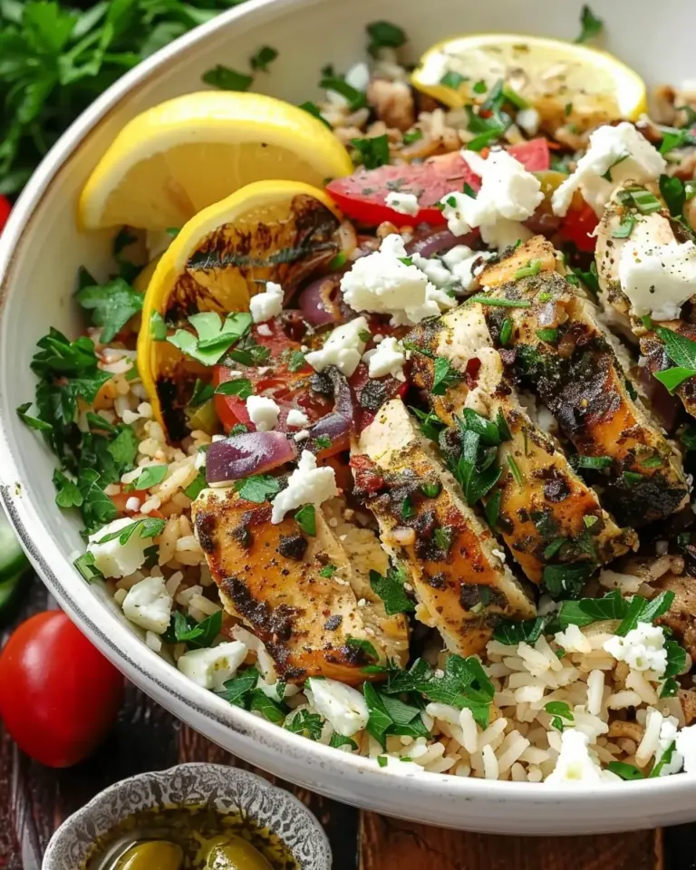 Mediterranean Chicken and Rice Bowl