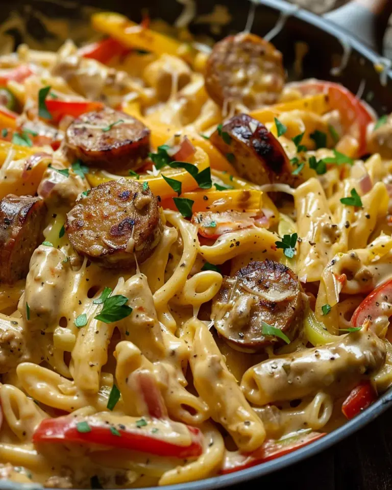 Creamy Pepper Jack Cajun Sausage Pasta
