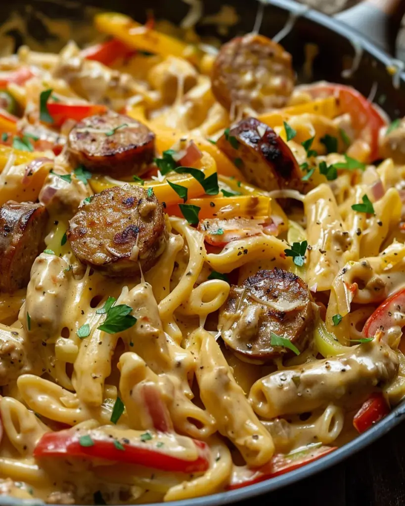 Creamy Pepper Jack Cajun Sausage Pasta