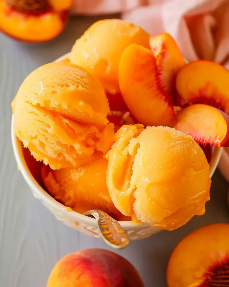 Peach Sorbet A Refreshing and Fruity Summer Treat
