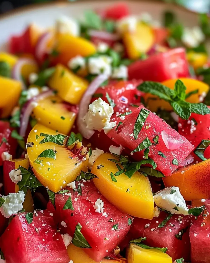 Peach Watermelon Salad Recipe 4 9 1 62