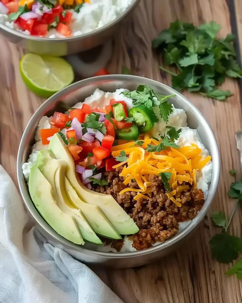 Quick Meal Prep Cottage Cheese Taco Bowls