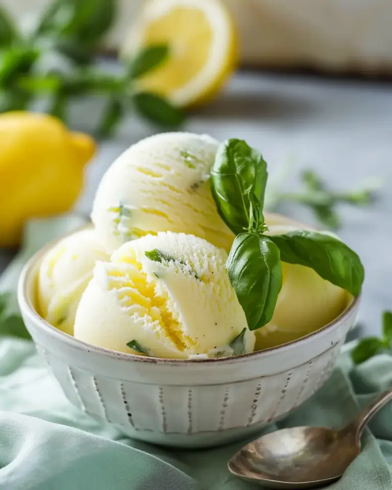Lemon Basil Sorbet: Refreshing Summer Bliss Awaits!