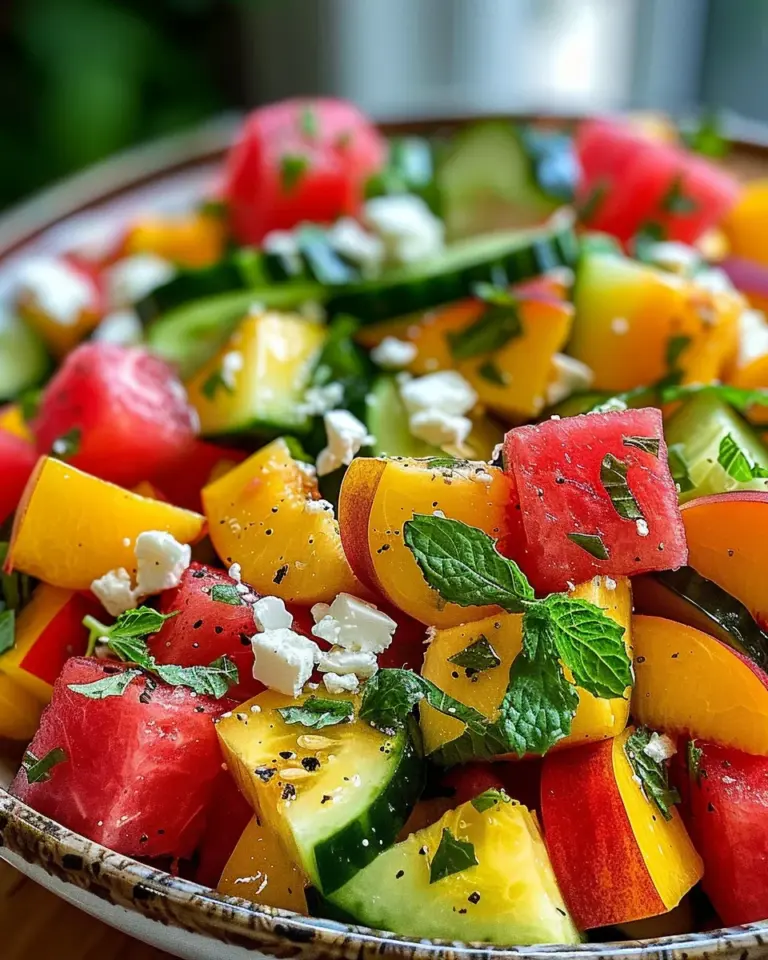 Peach Watermelon Salad Recipe
