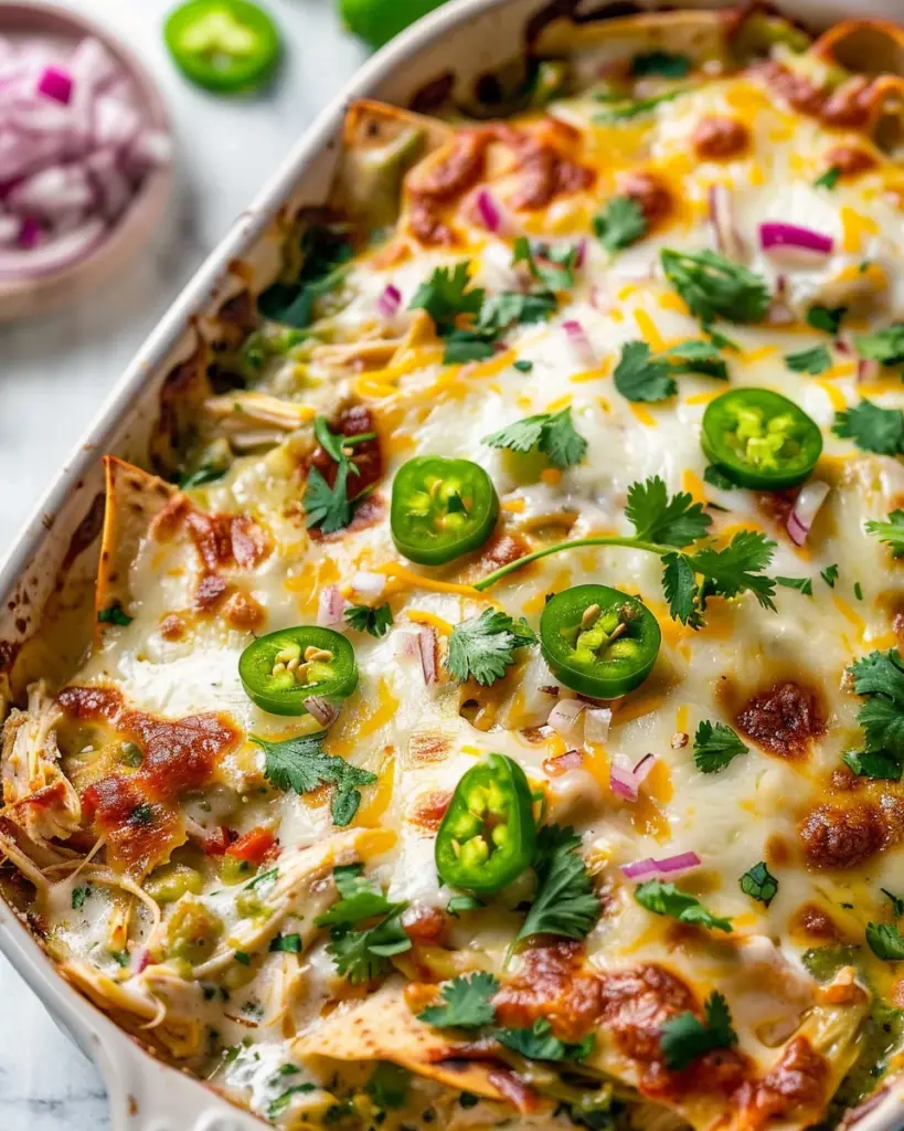 Delicious Salsa Verde Chicken Casserole