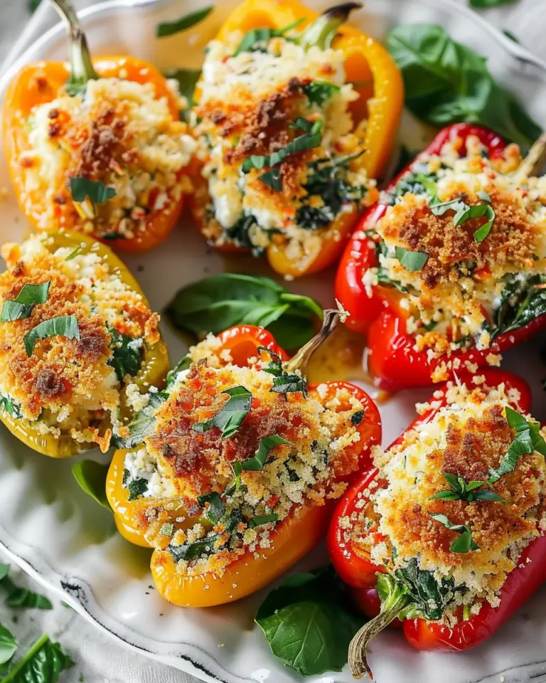 Herby Ricotta Stuffed Peppers