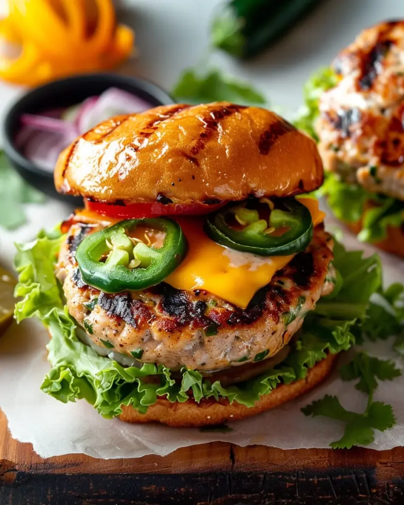 Jalapeño Cheddar Turkey Burgers